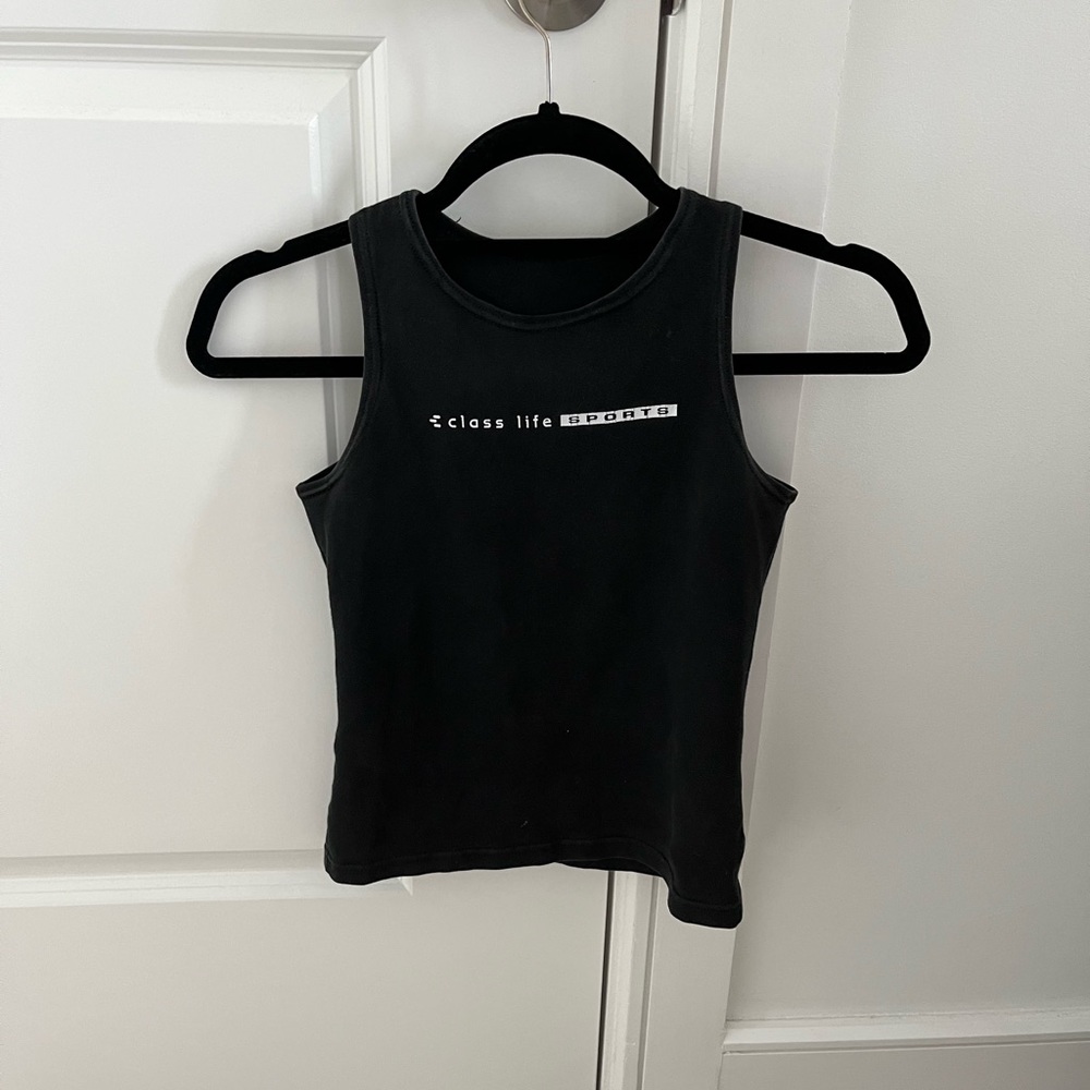 Class Life Black White Muscle Tank
